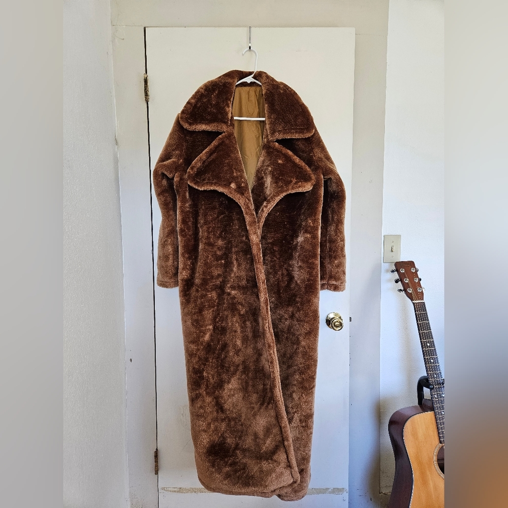 NWOT Teddy Long Coat Plus Size Shein